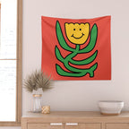 THE FLOWER OF JOY 01 Wall Tapestry Gallery Image 2