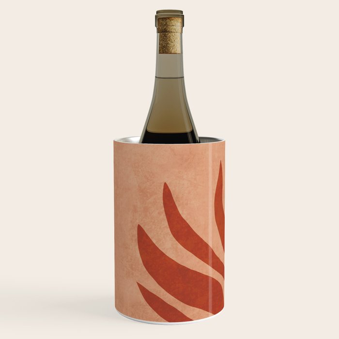 Maximalist wildflower in clay orange Wine Chiller Gallery Image 2
