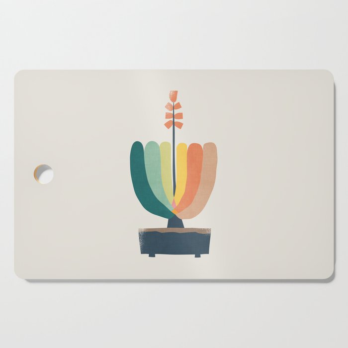 Whimsical aloe plicatilis succulent plant Cutting Board Gallery Image 1