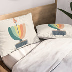 Whimsical aloe plicatilis succulent plant Pillow Sham Gallery Image 2