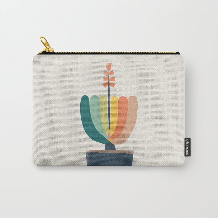 Whimsical aloe plicatilis succulent plant Carry All Pouch Gallery Image 1