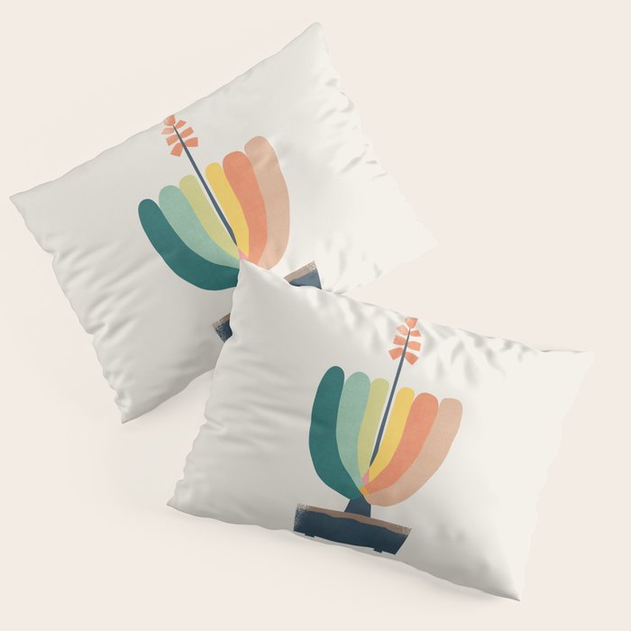 Whimsical aloe plicatilis succulent plant Pillow Sham Gallery Image 3