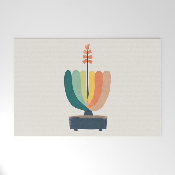 Whimsical aloe plicatilis succulent plant Welcome Mat Gallery Image 1