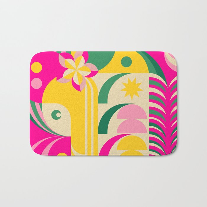 Girl in Tropical Island Bath Mat Gallery Image 1