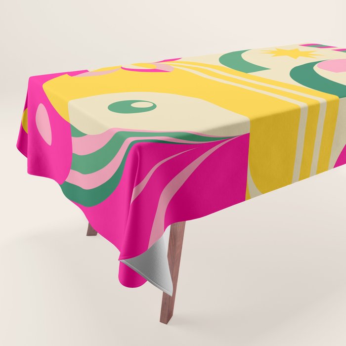 Girl in Tropical Island Tablecloth Gallery Image 1