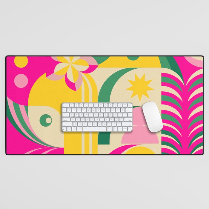 Girl in Tropical Island Desk Mat Gallery Image 1