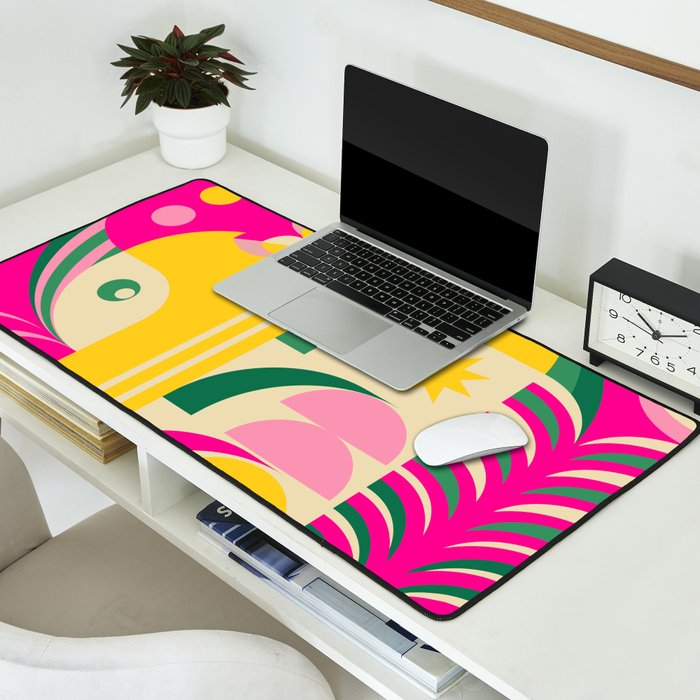 Girl in Tropical Island Desk Mat Gallery Image 2