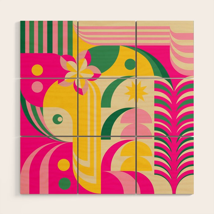 Girl in Tropical Island Wood Wall Art Gallery Image 1