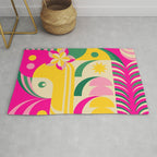 Girl in Tropical Island Rug Gallery Image 1