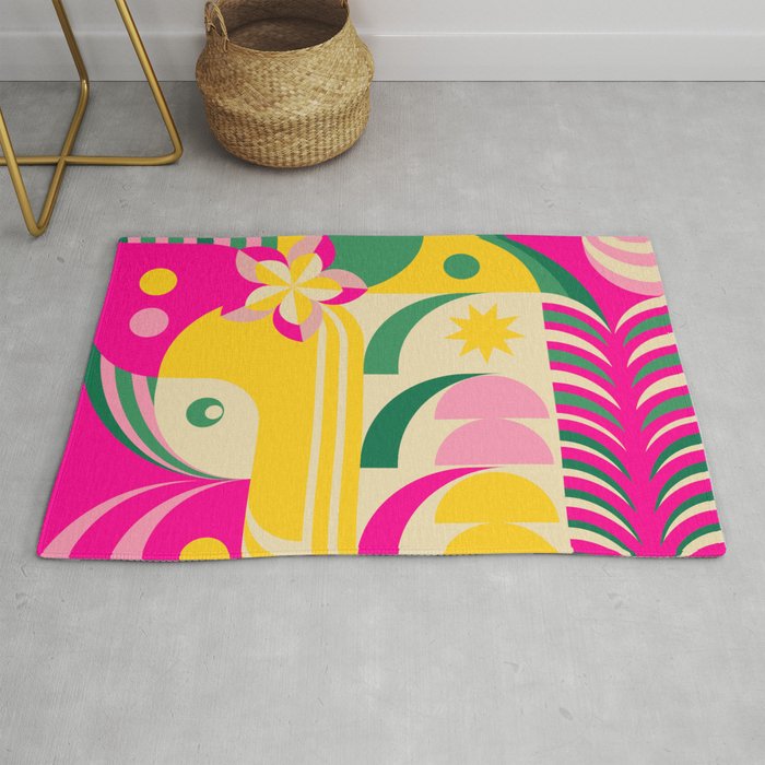 Girl in Tropical Island Rug Gallery Image 1