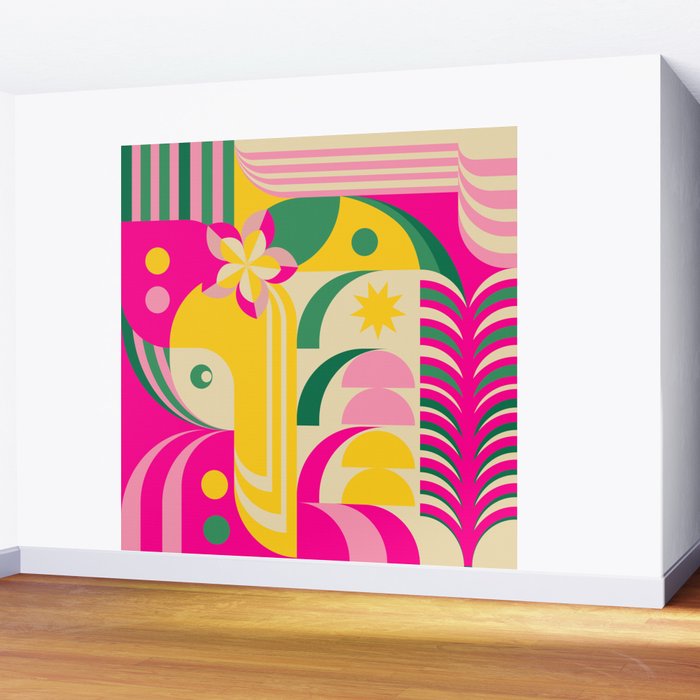 Girl in Tropical Island Wall Mural Gallery Image 2