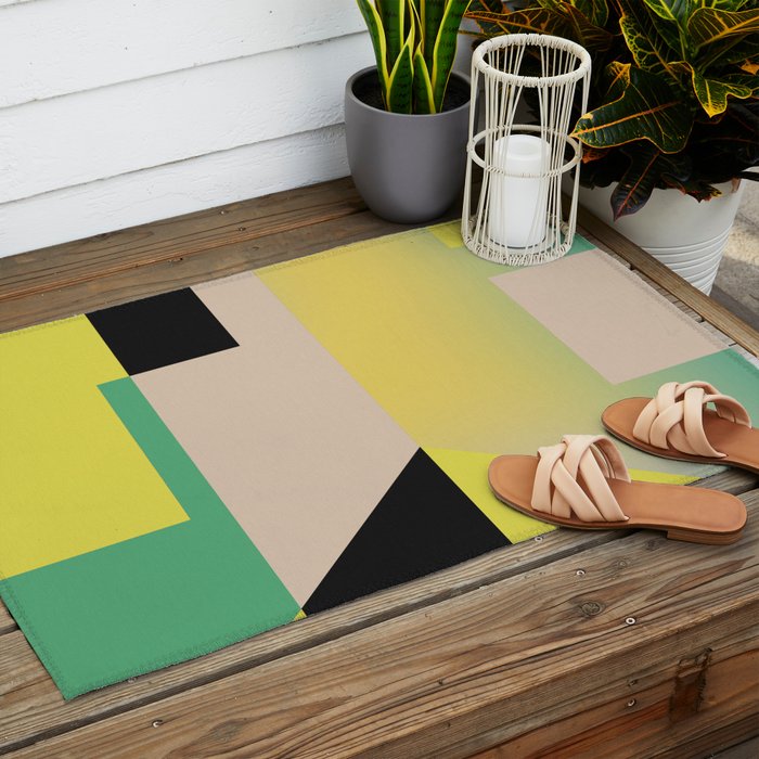 Modern Abstraction 8 Outdoor Rug Gallery Image 2