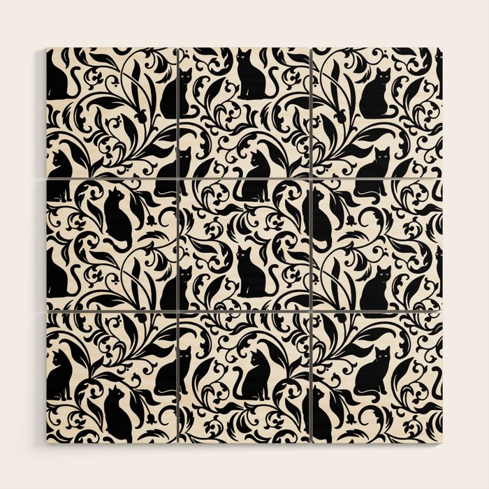 Black Cats II Wood Wall Art Gallery Image 1