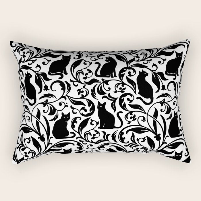 Black Cats II Rectangular Pillow Gallery Image 1