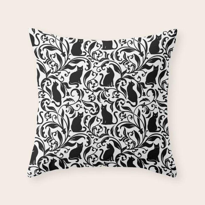 Black Cats II Throw Pillow Gallery Image 6