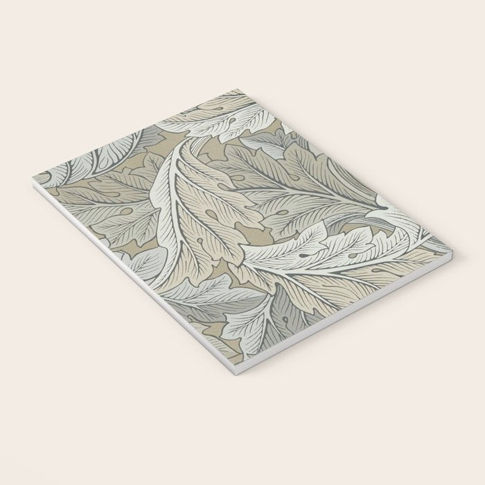 William Morris Acanthus Leaves Manilla Stone Vintage Pattern Notebook Gallery Image 3