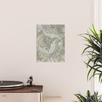 William Morris Acanthus Leaves Manilla Stone Vintage Pattern Poster Gallery Image 2