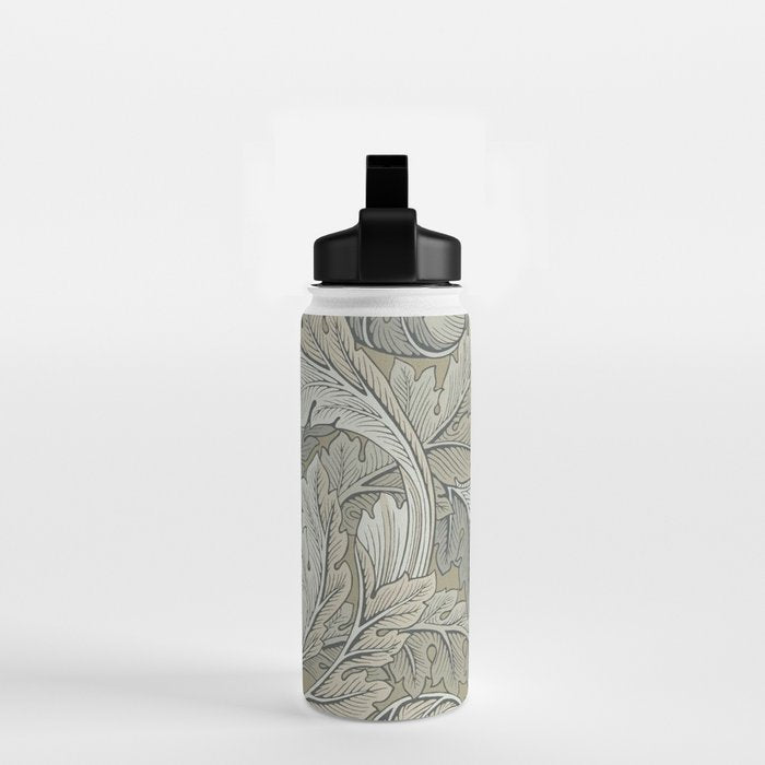 William Morris Acanthus Leaves Manilla Stone Vintage Pattern Water Bottle Gallery Image 2