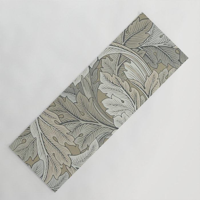 William Morris Acanthus Leaves Manilla Stone Vintage Pattern Yoga Mat Gallery Image 1