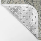 William Morris Acanthus Leaves Manilla Stone Vintage Pattern Bath Mat Gallery Image 2