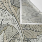 William Morris Acanthus Leaves Manilla Stone Vintage Pattern Wall Tapestry Gallery Image 3