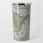 William Morris Acanthus Leaves Manilla Stone Vintage Pattern Travel Mug Gallery Image 1