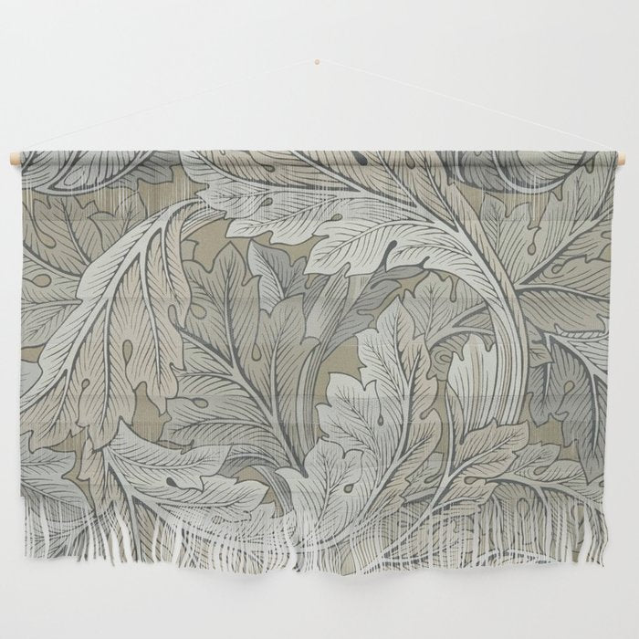 William Morris Acanthus Leaves Manilla Stone Vintage Pattern Wall Hanging Gallery Image 1