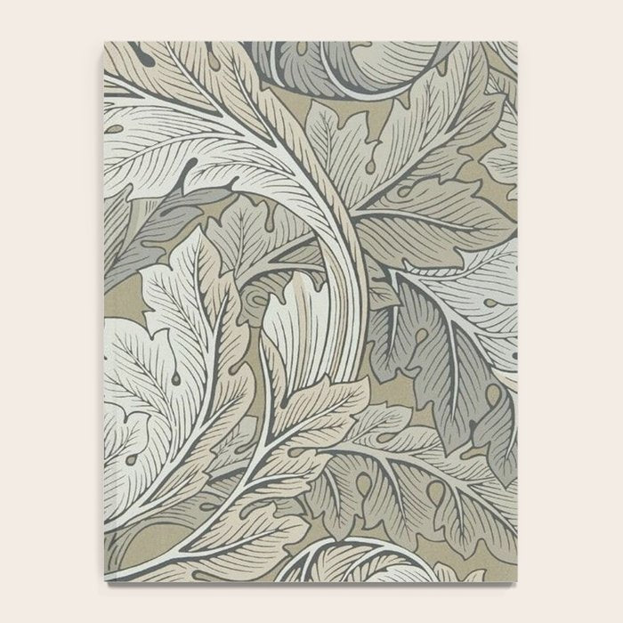 William Morris Acanthus Leaves Manilla Stone Vintage Pattern Notebook Gallery Image 4