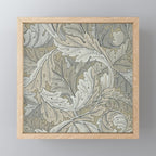 William Morris Acanthus Leaves Manilla Stone Vintage Pattern Mini Art Print Gallery Image 1