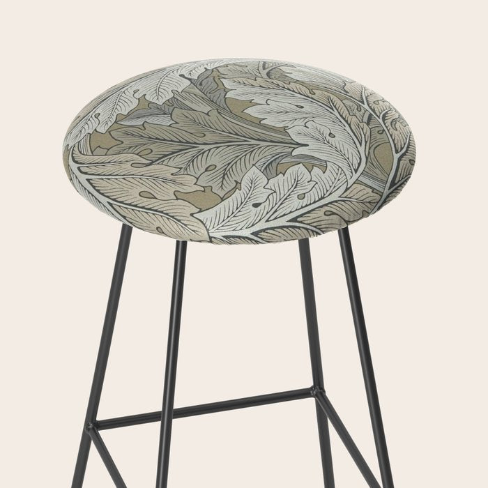 William Morris Acanthus Leaves Manilla Stone Vintage Pattern Stool Gallery Image 2
