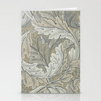 William Morris Acanthus Leaves Manilla Stone Vintage Pattern Stationery Card Gallery Image 2