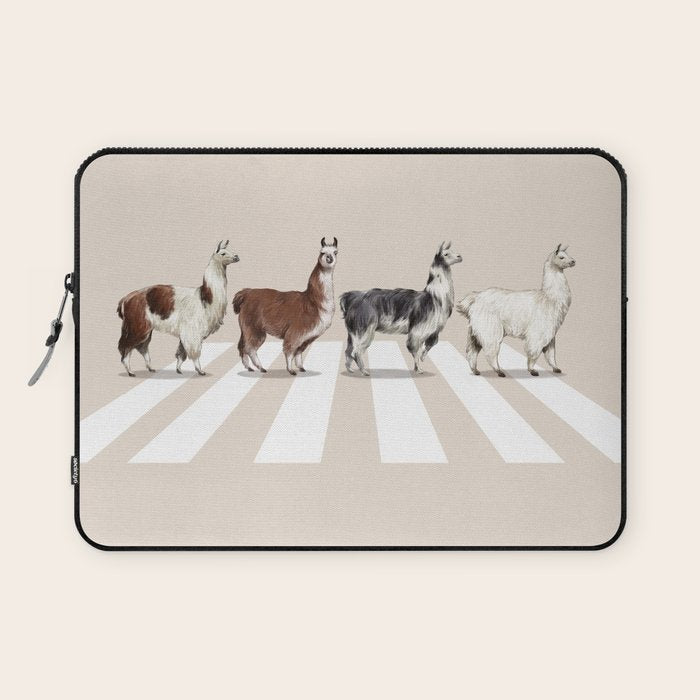 Llama The Abbey Road #2 Laptop Sleeve Gallery Image 1