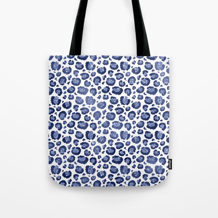 Blue & White Leopard Print  Tote Bag Gallery Image 1