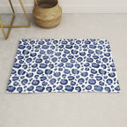 Blue & White Leopard Print  Rug Gallery Image 1