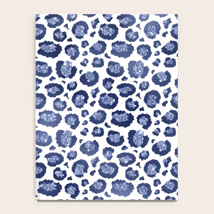 Blue & White Leopard Print  Notebook Gallery Image 4