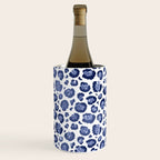 Blue & White Leopard Print  Wine Chiller Gallery Image 1