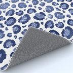 Blue & White Leopard Print  Rug Gallery Image 4