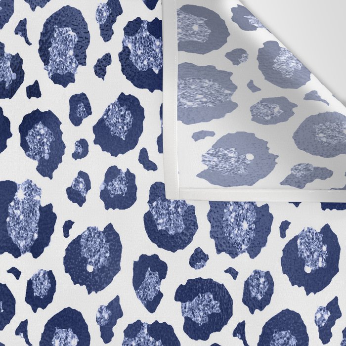 Blue & White Leopard Print  Wall Tapestry Gallery Image 3