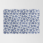 Blue & White Leopard Print  Rug Gallery Image 2