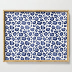 Blue & White Leopard Print  Serving Tray Gallery Image 1