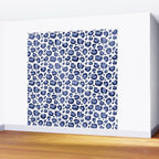 Blue & White Leopard Print  Wall Mural Gallery Image 2