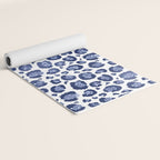 Blue & White Leopard Print  Yoga Mat Gallery Image 2