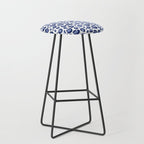 Blue & White Leopard Print  Stool Gallery Image 1