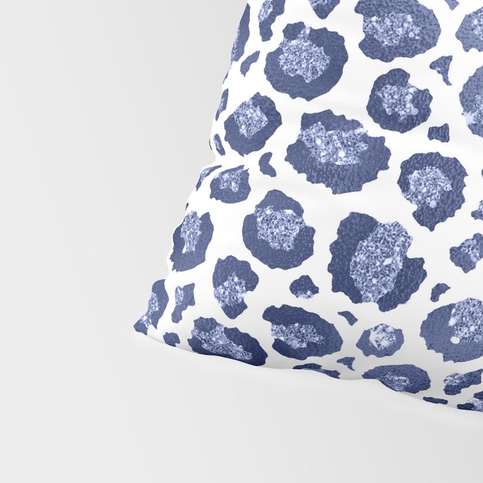 Blue & White Leopard Print  Pillow Sham Gallery Image 4