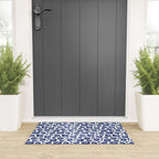 Blue & White Leopard Print  Welcome Mat Gallery Image 3
