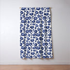 Blue & White Leopard Print  Window Curtain Gallery Image 3
