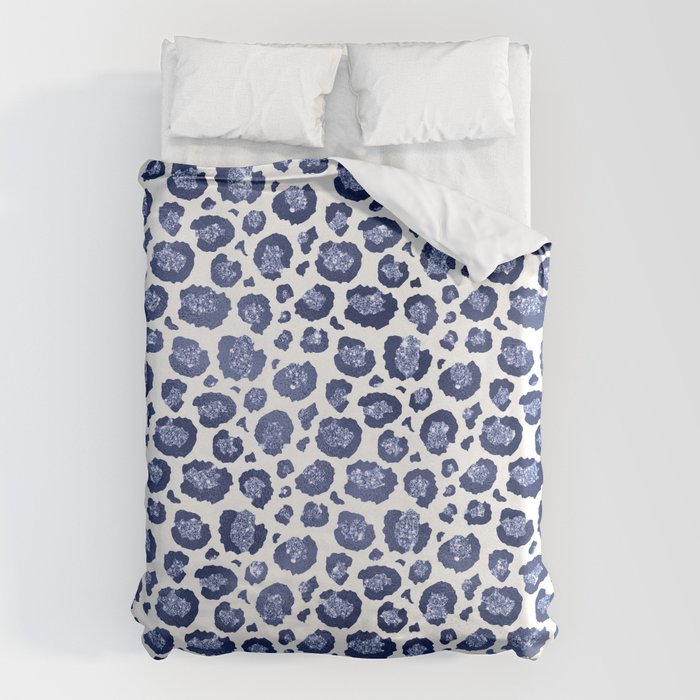 Blue & White Leopard Print  Duvet Cover Gallery Image 6