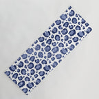 Blue & White Leopard Print  Yoga Mat Gallery Image 1
