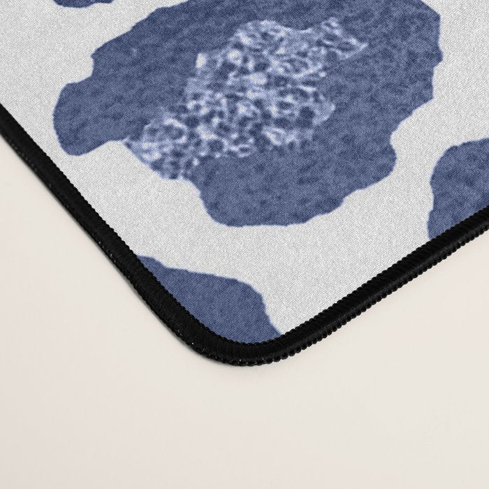 Blue & White Leopard Print  Desk Mat Gallery Image 4
