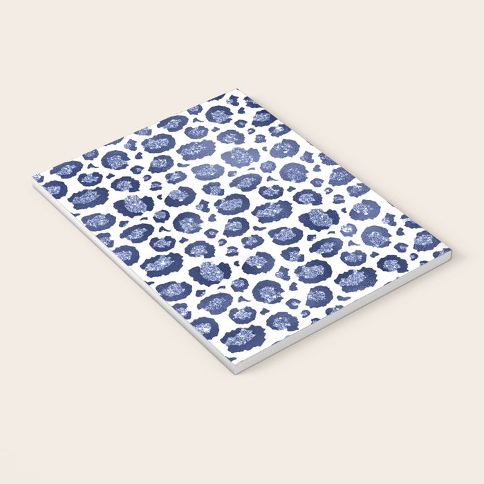Blue & White Leopard Print  Notebook Gallery Image 3